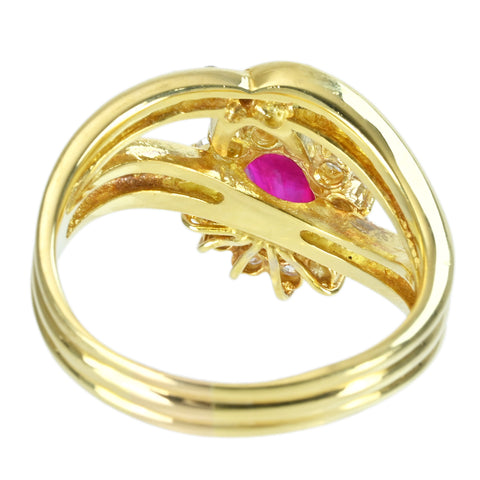 【中古】K18 RUBY ルビーリング RING R1.18ct D0.48ct CGLソーティング 7.6g #17