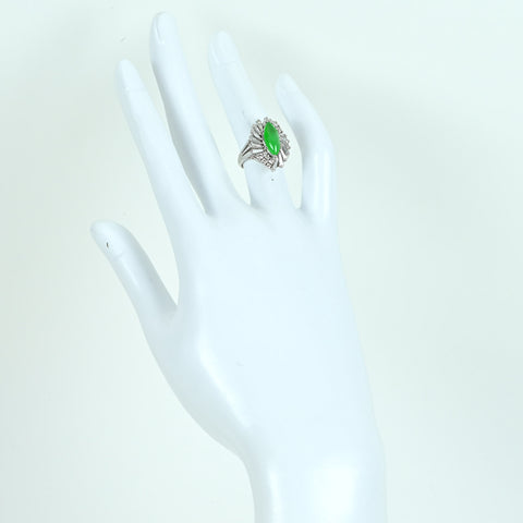 【中古】PT900 JADEITE ヒスイリング RING J1.483ct D1.16ct 日本宝石科学協会ソーティング 8.5g #8
