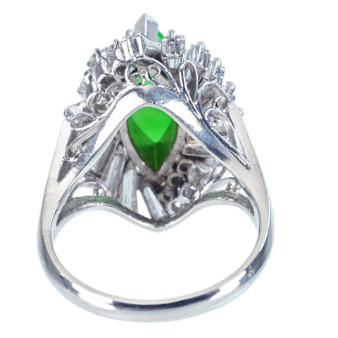 【中古】PT900 JADEITE ヒスイリング RING J1.483ct D1.16ct 日本宝石科学協会ソーティング 8.5g #8