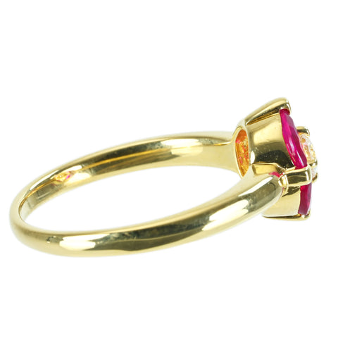 【中古】K18YG RUBY RING ルビー・ダイヤモンドリング R0.79ct D0.13ct 3.5g #10