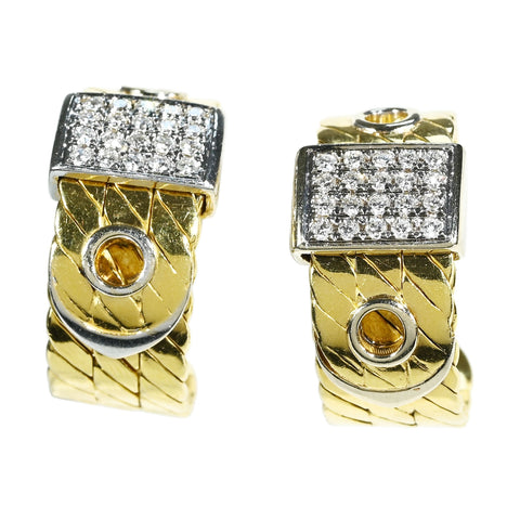 【中古】TORRINI トリー二 K18YG/WG DIAMOND EARRINGS ダイヤモンドピアス 22.9g ONE PRICE