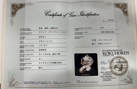 【中古】K18YG / ENAMEL DIAMOND /EMERALD RING ダイヤモンド・エメラルドリング 鑑別 21.8g #17.5