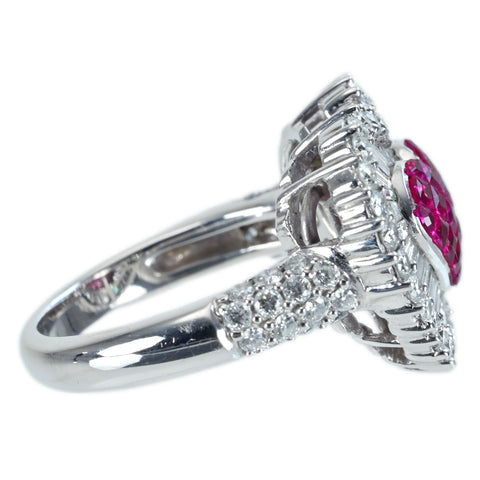 【中古】K18WG RUBY DIAMOND RING ルビー・ダイヤモンドリング 7.9g #10