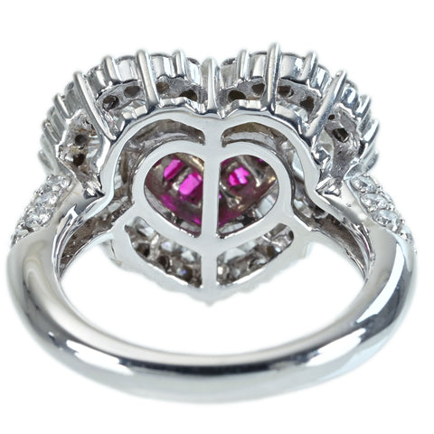 【中古】K18WG RUBY DIAMOND RING ルビー・ダイヤモンドリング 7.9g #10