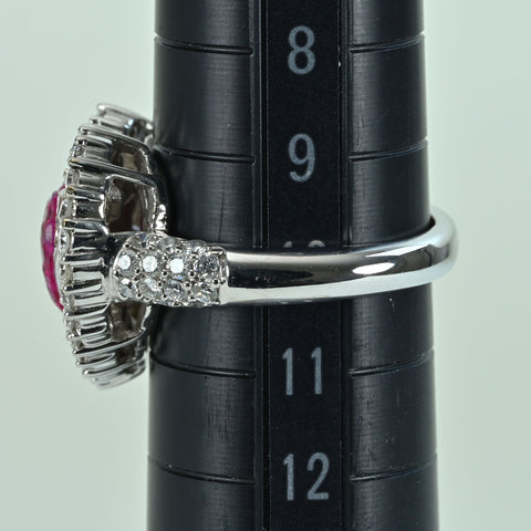 【中古】K18WG RUBY DIAMOND RING ルビー・ダイヤモンドリング 7.9g #10