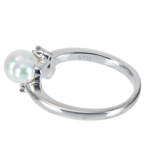 【中古】MIKIMOTO ミキモト K18WG AKOYA PEARLアコヤパールリング 4.1-6.2mm 4.2g #13 ONE PRICE