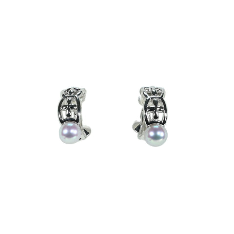 【中古】 MIKIMOTOミキモト K18WG AKOYA PEARL EARRINGS アコヤパールイヤリング P5.5mm 5.8g ONE PRICE EARRING