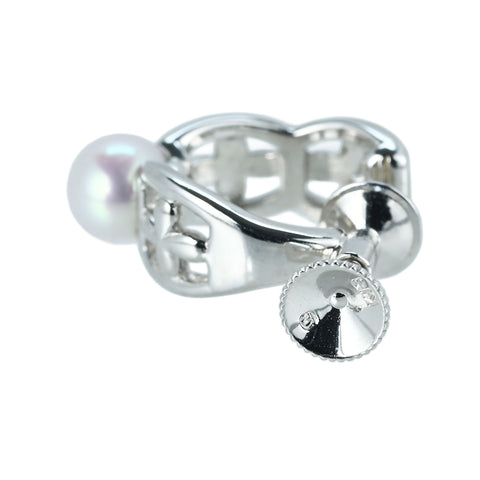【中古】 MIKIMOTOミキモト K18WG AKOYA PEARL EARRINGS アコヤパールイヤリング P5.5mm 5.8g ONE PRICE EARRING