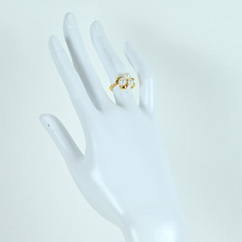 【中古】MIKIMOTOミキモト K18YG AKOYA PEARL RING アコヤパールリング P4.6-5.7mm 3.2g #9 ONE PRICE