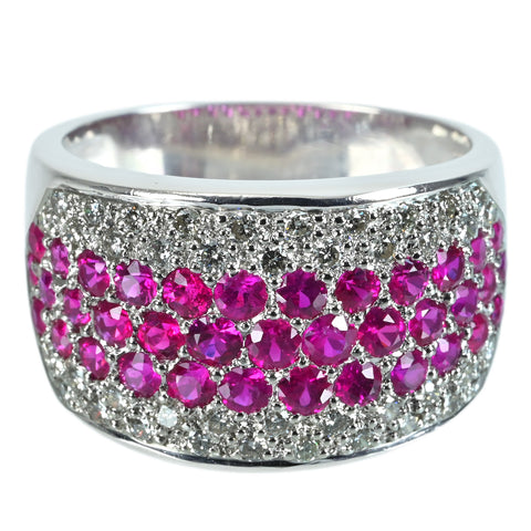 【中古】PT900 RUBYルビーリング RING R1.52ct D0.44ct 9.9g #11