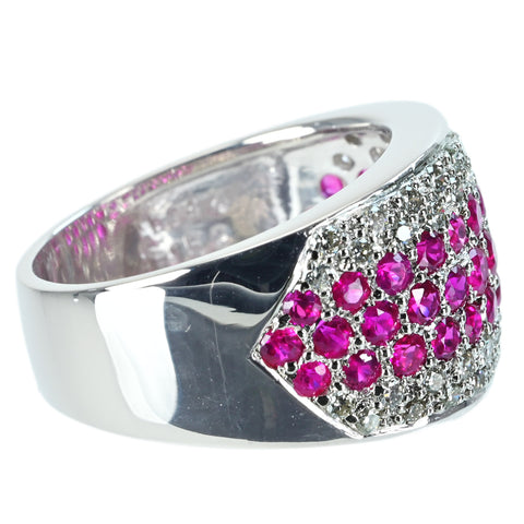 【中古】PT900 RUBYルビーリング RING R1.52ct D0.44ct 9.9g #11