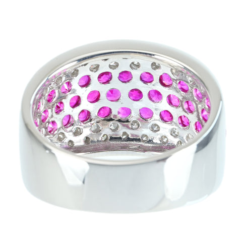 【中古】PT900 RUBYルビーリング RING R1.52ct D0.44ct 9.9g #11
