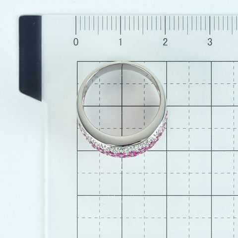 【中古】PT900 RUBYルビーリング RING R1.52ct D0.44ct 9.9g #11