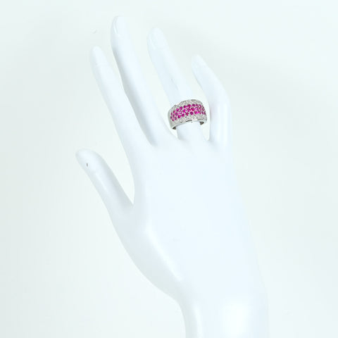 【中古】PT900 RUBYルビーリング RING R1.52ct D0.44ct 9.9g #11