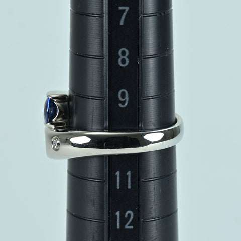 【中古】PT900 SAPPHIRE RING サファイアリング S0.43ct D0.31ct 鑑別書 7.4g #10