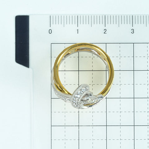 【中古】CHRISTIE PT900/K18YG DIAMOND RING ダイヤモンドリング D1.11ct 15.3g #15.5 ONE PRICE