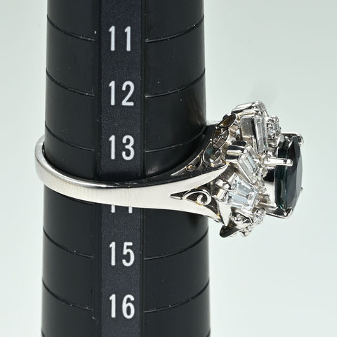 【中古】PT900 SAPPHIRE RING サファイアリング S1.83ct D0.96ct 7.6g #13.5