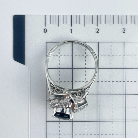 【中古】PT900 SAPPHIRE RING サファイアリング S1.83ct D0.96ct 7.6g #13.5