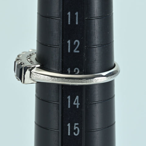 【中古】PT900 SAPPHIRE RING サファイアリング S0.96ct D0.26ct 4.6g #13