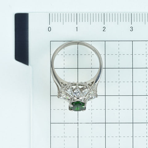 【中古】PT900 GARNET RING グロシュラ―ライトガーネットリング G1.33ct D1.09ct CGL鑑別書 7.2g #11