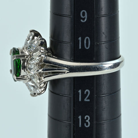 【中古】PT900 GARNET RING グロシュラ―ライトガーネットリング G1.33ct D1.09ct CGL鑑別書 7.2g #11