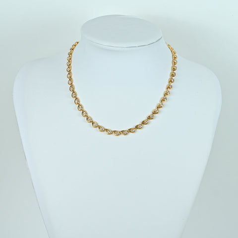 【中古】K18YG DIAMOND NECKLACE ダイヤモンドネックレス D5.02ct 35.7g