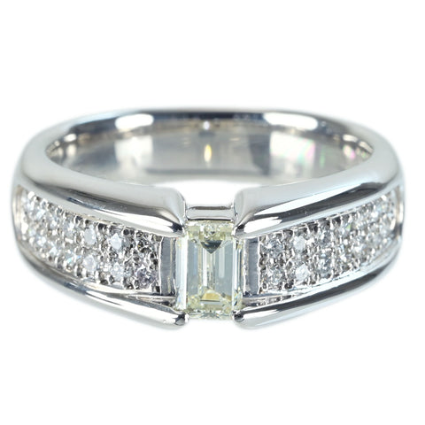 【中古】 PT900 DIAMOND RING ダイヤモンドリング 0.25ct D0.52ct 11.0g #11.5