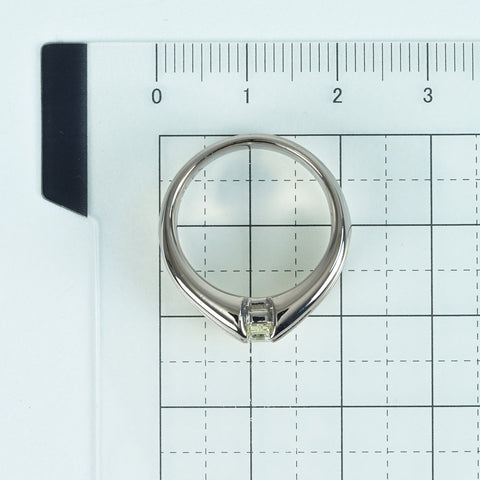 【中古】 PT900 DIAMOND RING ダイヤモンドリング 0.25ct D0.52ct 11.0g #11.5
