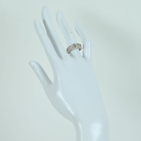 【中古】 PT900 DIAMOND RING ダイヤモンドリング 0.25ct D0.52ct 11.0g #11.5