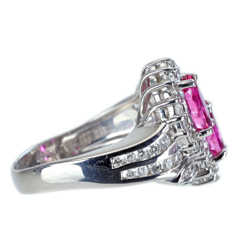 【中古】PT900 RUBY RING ルビーリング R1.20ct D0.62ct 8.3g #