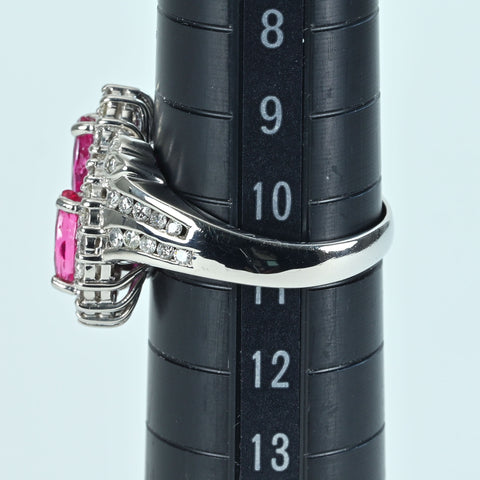 【中古】PT900 RUBY RING ルビーリング R1.20ct D0.62ct 8.3g #