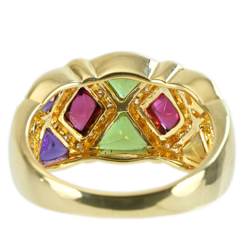 【中古】PONTE VECCHIO ポンテヴェッキオ K18 MULTI STONE RING マルチストーンリング 2.10ct D0.30ct 7.5 #13 ONE PRICE