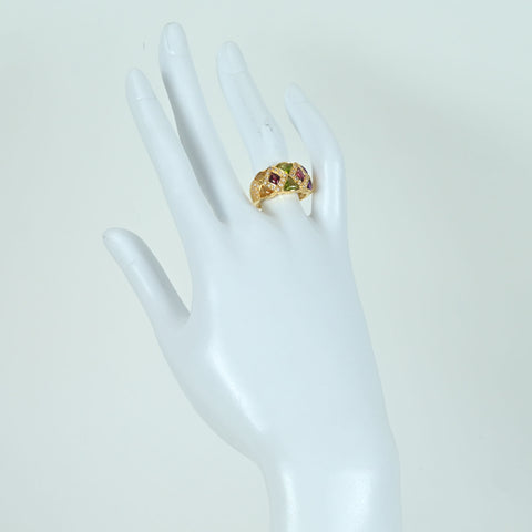 【中古】PONTE VECCHIO ポンテヴェッキオ K18 MULTI STONE RING マルチストーンリング 2.10ct D0.30ct 7.5 #13 ONE PRICE