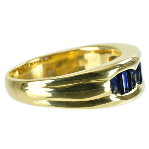 [Pre-owned] K18YG SAPPHIRE RING Sapphire ring S1.05ct 7.3g #11.5 