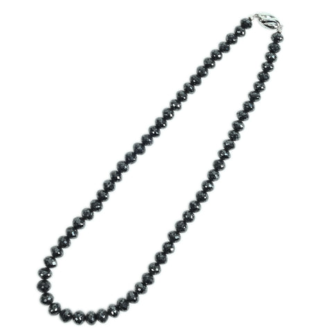 【中古】SV BLACK DIAMOND NECKLACE ブラックダイヤモンドネックレス BD337.90ct 70g