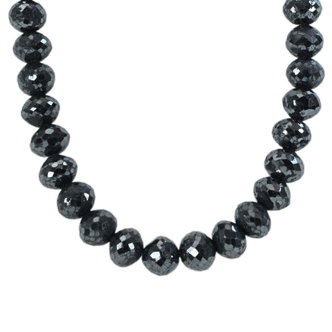 【中古】SV BLACK DIAMOND NECKLACE ブラックダイヤモンドネックレス BD337.90ct 70g