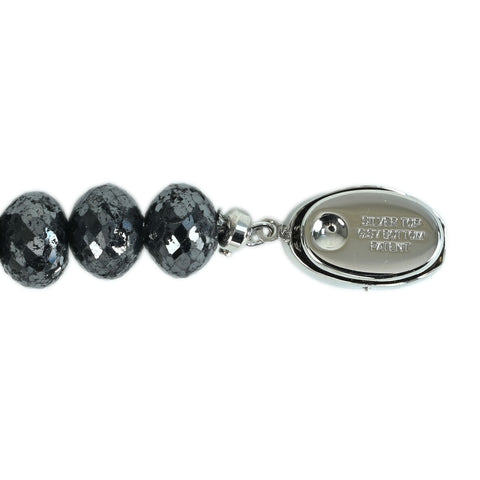 【中古】SV BLACK DIAMOND NECKLACE ブラックダイヤモンドネックレス BD337.90ct 70g