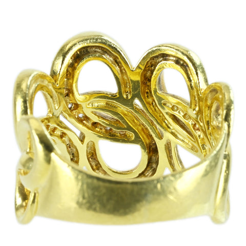 【中古】K18YG DIAMOND RING ダイヤモンドリング D0.20ct 7.6g #9.5