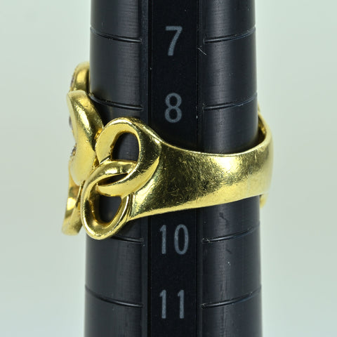 【中古】K18YG DIAMOND RING ダイヤモンドリング D0.20ct 7.6g #9.5