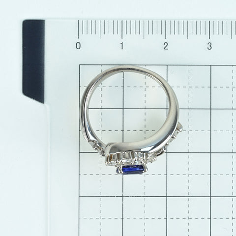 【中古】PT900 SAPPHIRE RING サファイアリング S1.178ct D1.10ct  CGLソーティング 10.7g #13