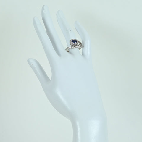 【中古】PT900 SAPPHIRE RING サファイアリング S1.178ct D1.10ct  CGLソーティング 10.7g #13