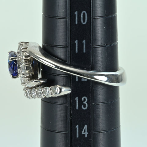 【中古】PT900 SAPPHIRE RING サファイアリング S1.178ct D1.10ct  CGLソーティング 10.7g #13
