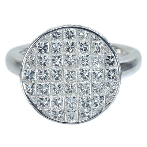 【中古】K18WG DIAMOND RING インヴィジブルセッティングダイヤモンドリング D2 47ct 7.9g #12