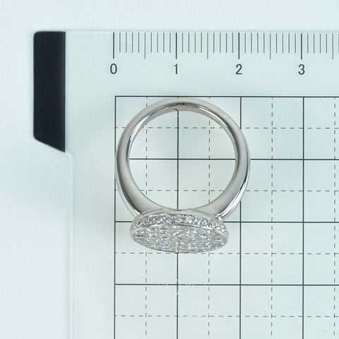 【中古】K18WG DIAMOND RING インヴィジブルセッティングダイヤモンドリング D2 47ct 7.9g #12