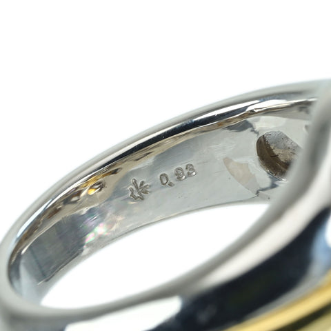 【中古】JEWEL STUDIOジュエルスタジオ K18/PT900/QUARTZ SAPPHIRE RING ヴァイオレットサファイアリング S2.94ct D0.93ct ソーティング 25.3g ＃12 ONE PRICE