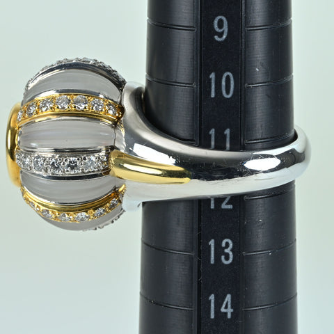 【中古】JEWEL STUDIOジュエルスタジオ K18/PT900/QUARTZ SAPPHIRE RING ヴァイオレットサファイアリング S2.94ct D0.93ct ソーティング 25.3g ＃12 ONE PRICE