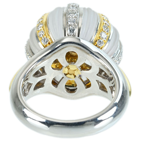【中古】JEWEL STUDIOジュエルスタジオ K18/PT900/QUARTZ SAPPHIRE RING ヴァイオレットサファイアリング S2.94ct D0.93ct ソーティング 25.3g ＃12 ONE PRICE