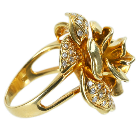 [Used] K18YG DIAMOND RING Diamond Ring D0.65ct 14.7g #14 