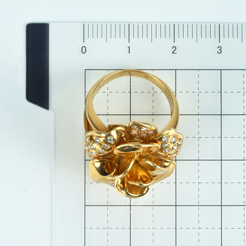 [Used] K18YG DIAMOND RING Diamond Ring D0.65ct 14.7g #14 