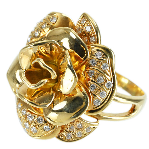 [Used] K18YG DIAMOND RING Diamond Ring D0.65ct 14.7g #14 